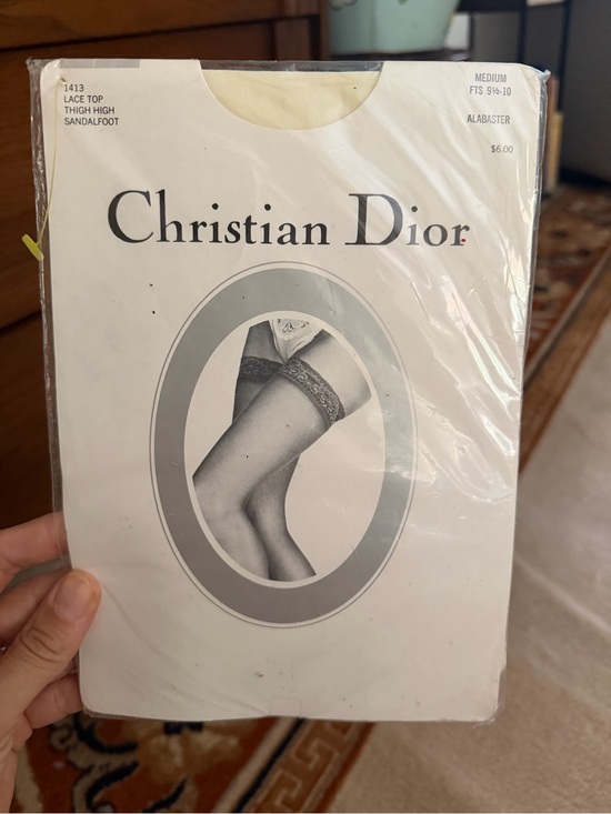 Dior Other - Dior Alabaster Lace-Top Thigh-High Stockings